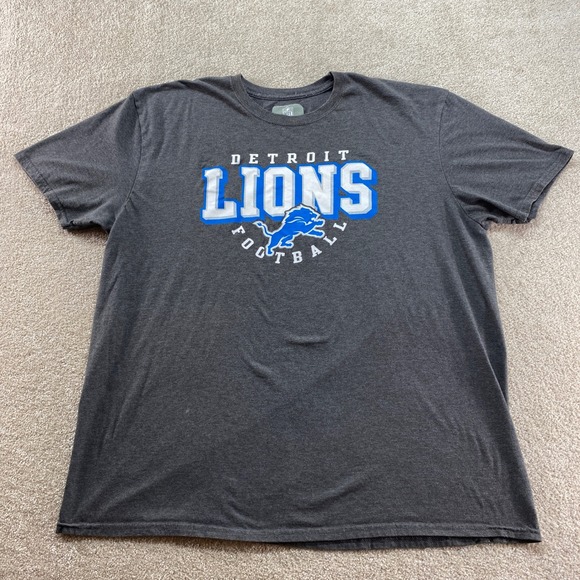 NFL Other - NFL Detroit Lions Shirt Mens 2XL Gray Graphic Short Sleeve Football Tee